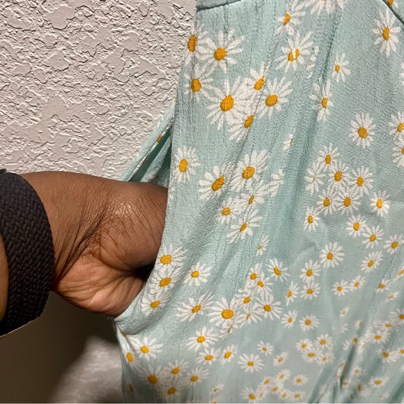 Faithfull the Brand Frankie Seafoam Blue Zhoe Floral Print Jumpsuit - Picture 11 of 16